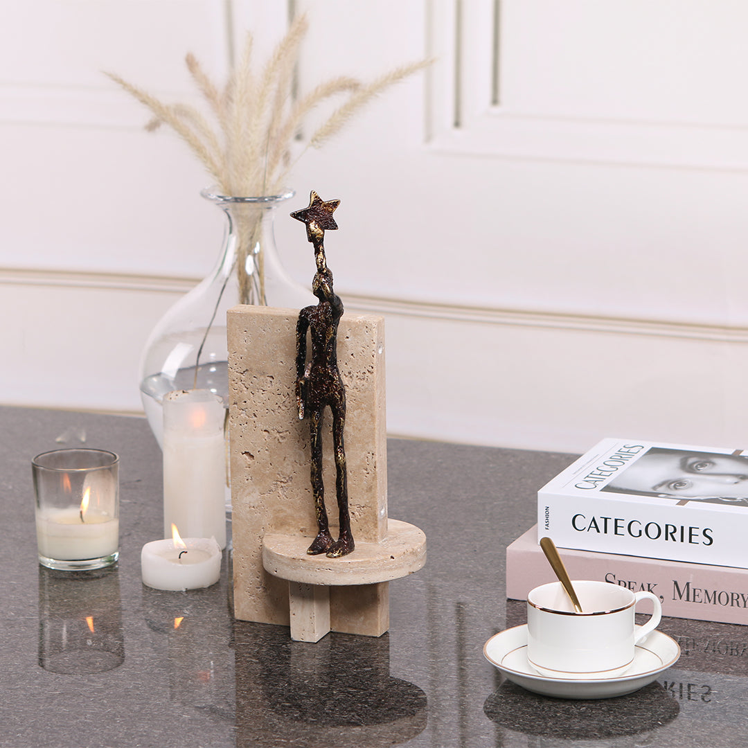 Moveable Man Sculpture KA3069A - Home Decor Figurines - ebarza Furniture UAE | Shop Modern Furniture in Abu Dhabi & Dubai - مفروشات ايبازرا في الامارات | تسوق اثاث عصري وديكورات مميزة في دبي وابوظبي