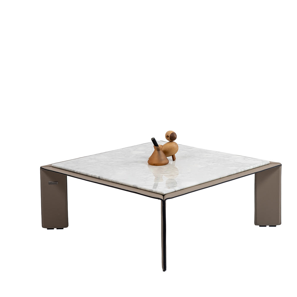 Natural Bianco Carrara Venato Marble Coffee Table CH-1111L - Coffee tables - ebarza Furniture UAE | Shop Modern Furniture in Abu Dhabi & Dubai - مفروشات ايبازرا في الامارات | تسوق اثاث عصري وديكورات مميزة في دبي وابوظبي