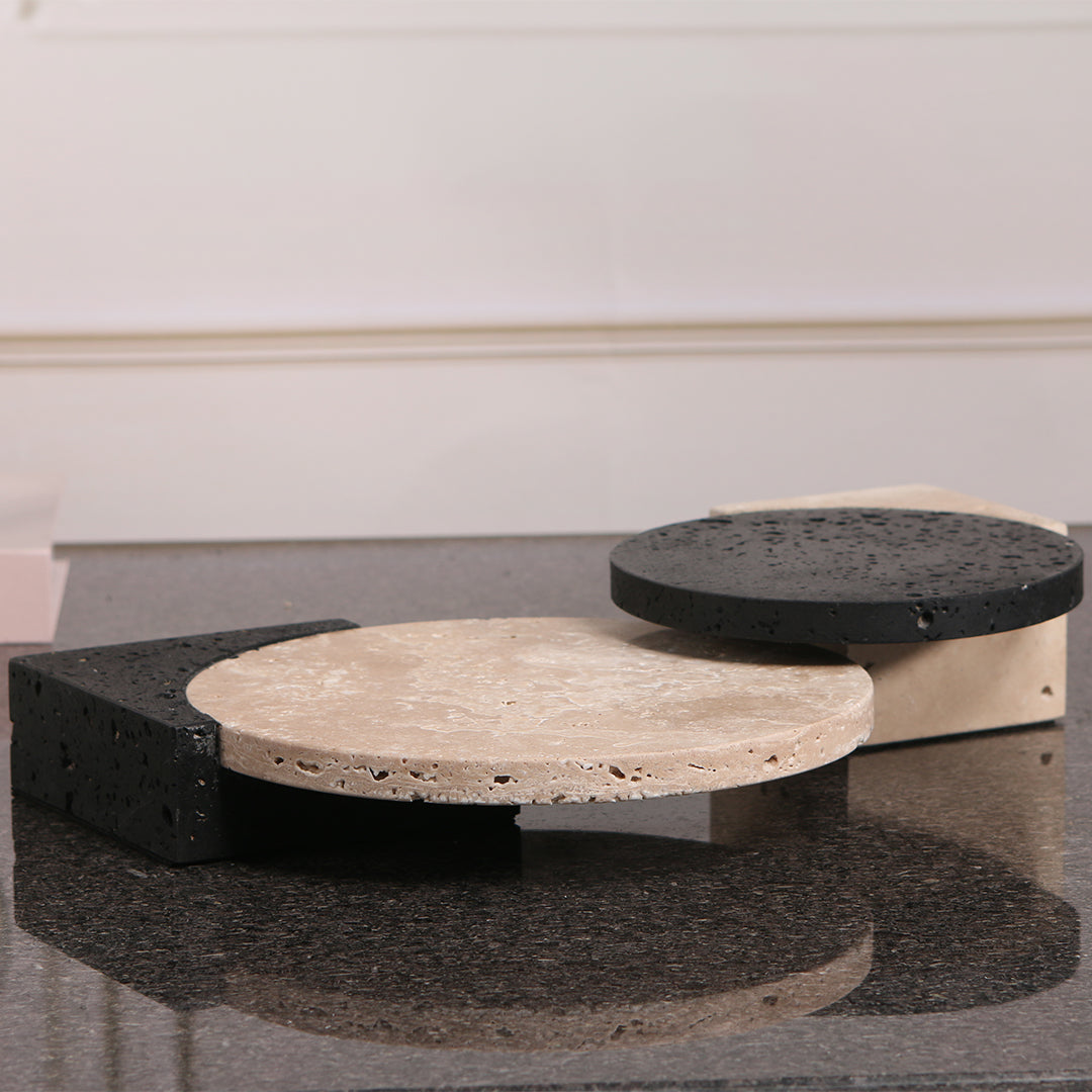 Natural Stone Tray-L KC3017L - Trays - ebarza Furniture UAE | Shop Modern Furniture in Abu Dhabi & Dubai - مفروشات ايبازرا في الامارات | تسوق اثاث عصري وديكورات مميزة في دبي وابوظبي