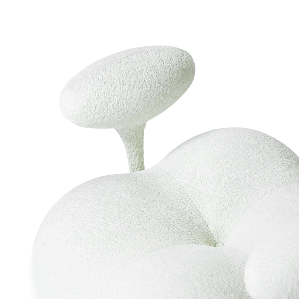 Nodus Lounge Chair PZ-666-L - Beige White - Lounge Chairs - ebarza Furniture UAE | Shop Modern Furniture in Abu Dhabi & Dubai - مفروشات ايبازرا في الامارات | تسوق اثاث عصري وديكورات مميزة في دبي وابوظبي