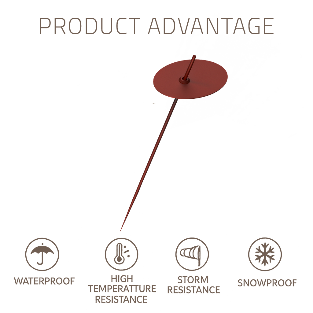 Priky Outdoor Lamp LWC574-B-Red - Outdoor lightings - ebarza Furniture UAE | Shop Modern Furniture in Abu Dhabi & Dubai - مفروشات ايبازرا في الامارات | تسوق اثاث عصري وديكورات مميزة في دبي وابوظبي