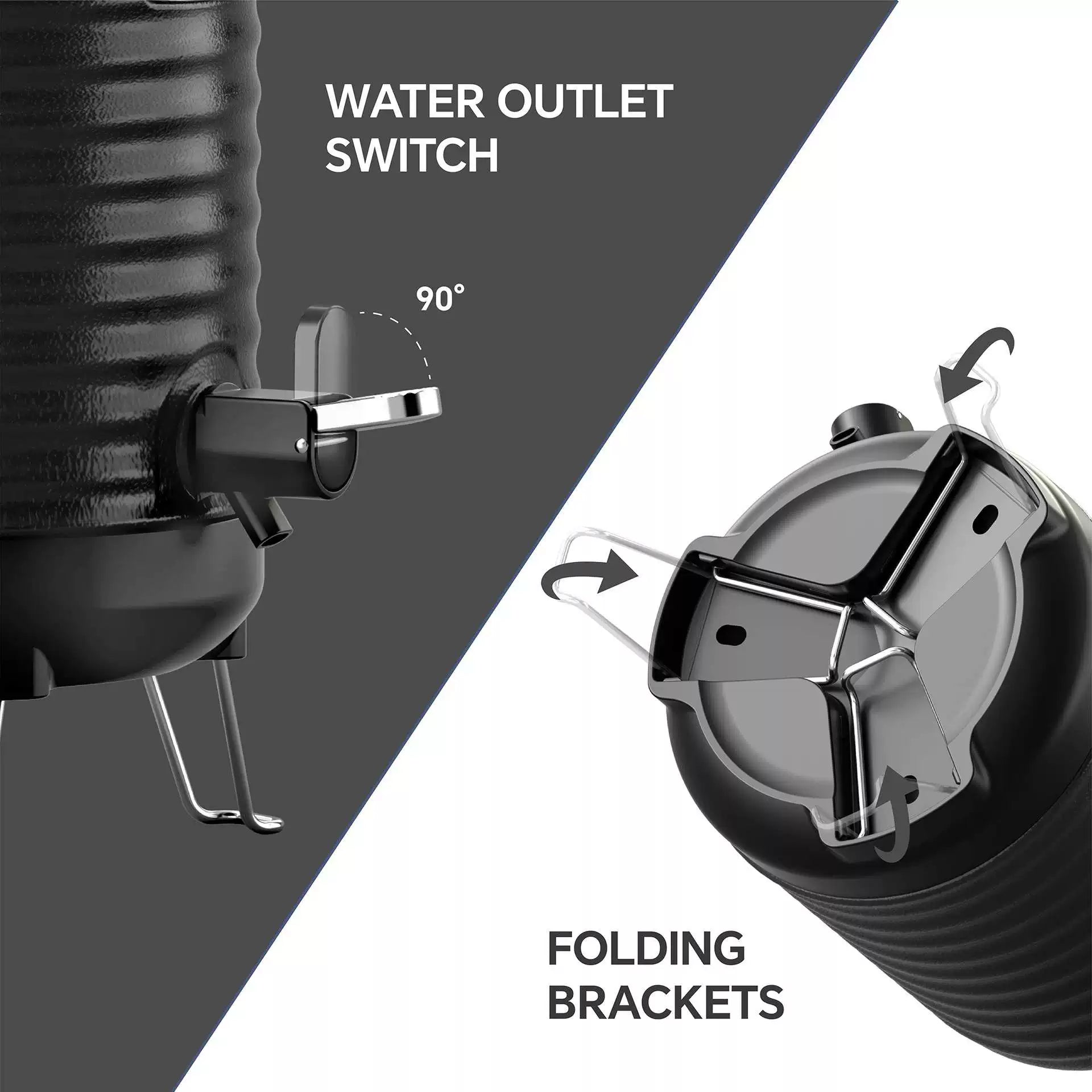 Pre-order 15 Days Delivery Deke Water Jar 5L-Black SHALDK170HMBK - Drinkware - ebarza Furniture UAE | Shop Modern Furniture in Abu Dhabi & Dubai - مفروشات ايبازرا في الامارات | تسوق اثاث عصري وديكورات مميزة في دبي وابوظبي