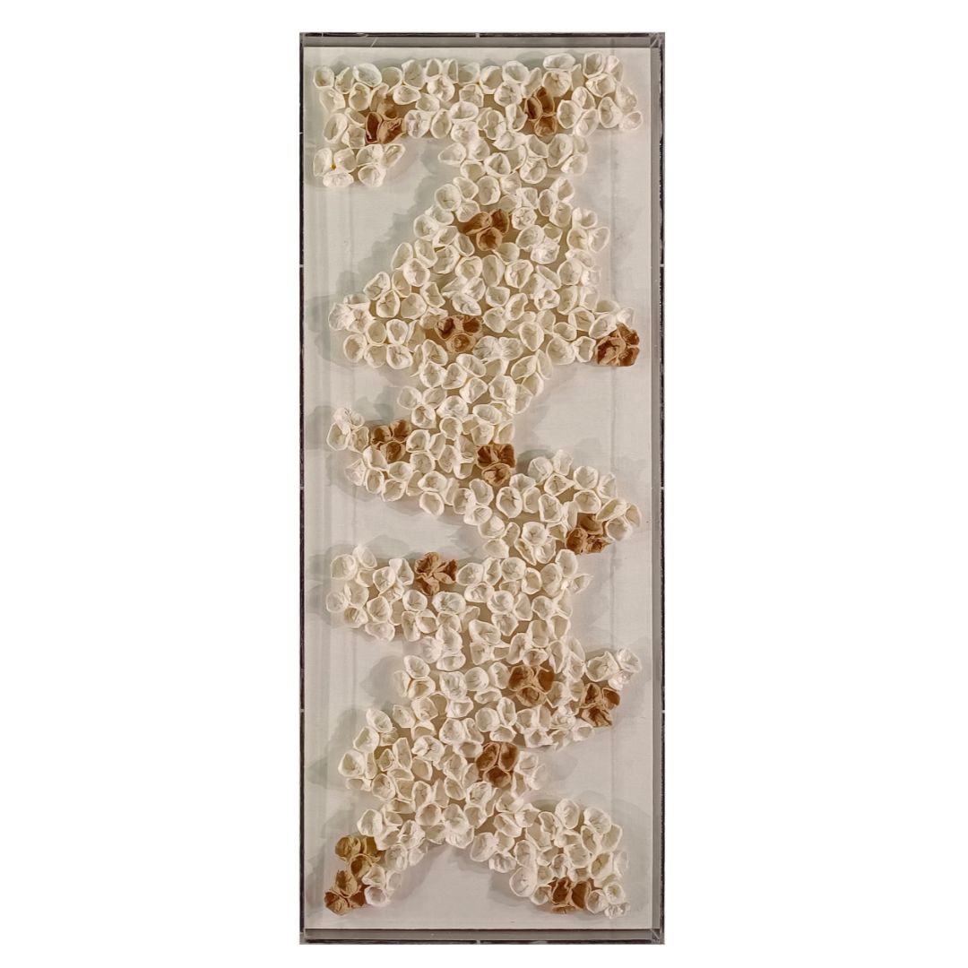 Terra Bloom Paper Hand Painted Acrylic Painting 100x40cm - TY250343/SOAP-TY9001 - Paintings - ebarza Furniture UAE | Shop Modern Furniture in Abu Dhabi & Dubai - مفروشات ايبازرا في الامارات | تسوق اثاث عصري وديكورات مميزة في دبي وابوظبي