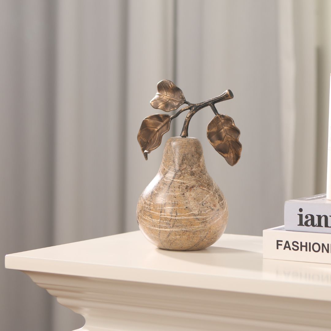Pre-order 15 Days Delivery Pear Sculpture KA5167B - Home Decor Figurines - ebarza Furniture UAE | Shop Modern Furniture in Abu Dhabi & Dubai - مفروشات ايبازرا في الامارات | تسوق اثاث عصري وديكورات مميزة في دبي وابوظبي