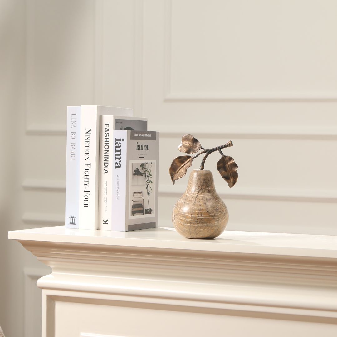 Pre-order 15 Days Delivery Pear Sculpture KA5167B - Home Decor Figurines - ebarza Furniture UAE | Shop Modern Furniture in Abu Dhabi & Dubai - مفروشات ايبازرا في الامارات | تسوق اثاث عصري وديكورات مميزة في دبي وابوظبي