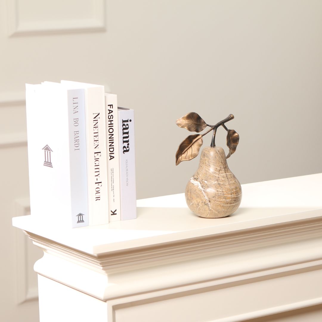Pre-order 15 Days Delivery Pear Sculpture KA5167B - Home Decor Figurines - ebarza Furniture UAE | Shop Modern Furniture in Abu Dhabi & Dubai - مفروشات ايبازرا في الامارات | تسوق اثاث عصري وديكورات مميزة في دبي وابوظبي