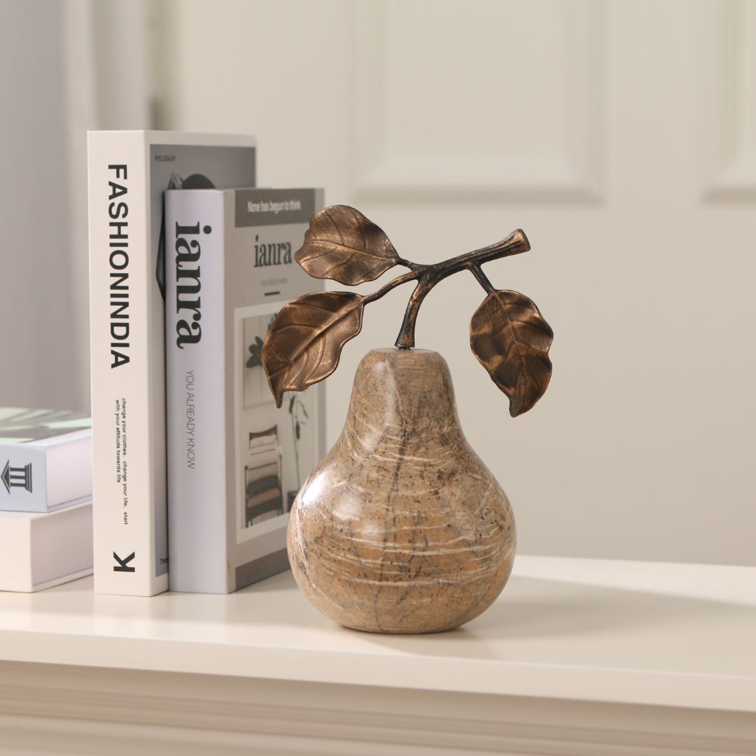 Pre-order 15 Days Delivery Pear Sculpture KA5167B - Home Decor Figurines - ebarza Furniture UAE | Shop Modern Furniture in Abu Dhabi & Dubai - مفروشات ايبازرا في الامارات | تسوق اثاث عصري وديكورات مميزة في دبي وابوظبي