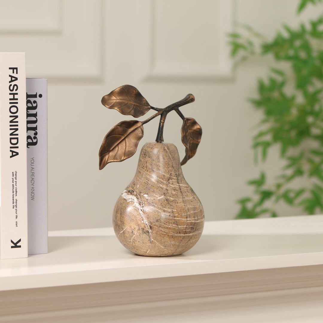 Pre-order 15 Days Delivery Pear Sculpture KA5167B - Home Decor Figurines - ebarza Furniture UAE | Shop Modern Furniture in Abu Dhabi & Dubai - مفروشات ايبازرا في الامارات | تسوق اثاث عصري وديكورات مميزة في دبي وابوظبي