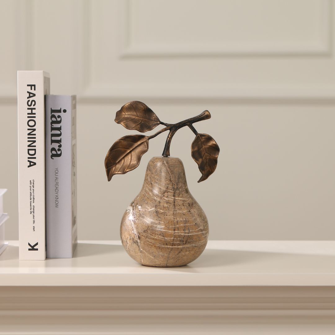 Pre-order 15 Days Delivery Pear Sculpture KA5167B - Home Decor Figurines - ebarza Furniture UAE | Shop Modern Furniture in Abu Dhabi & Dubai - مفروشات ايبازرا في الامارات | تسوق اثاث عصري وديكورات مميزة في دبي وابوظبي