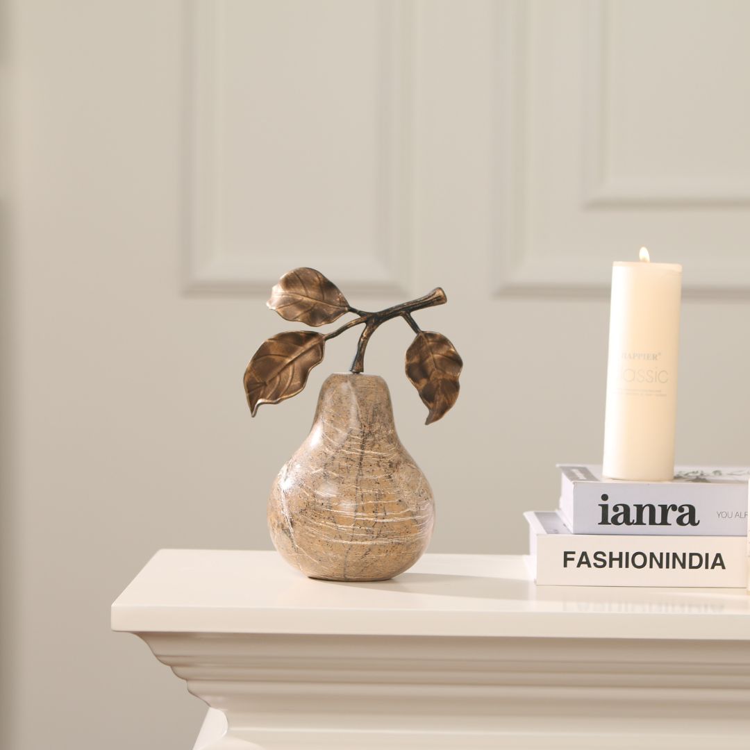 Pre-order 15 Days Delivery Pear Sculpture KA5167B - Home Decor Figurines - ebarza Furniture UAE | Shop Modern Furniture in Abu Dhabi & Dubai - مفروشات ايبازرا في الامارات | تسوق اثاث عصري وديكورات مميزة في دبي وابوظبي