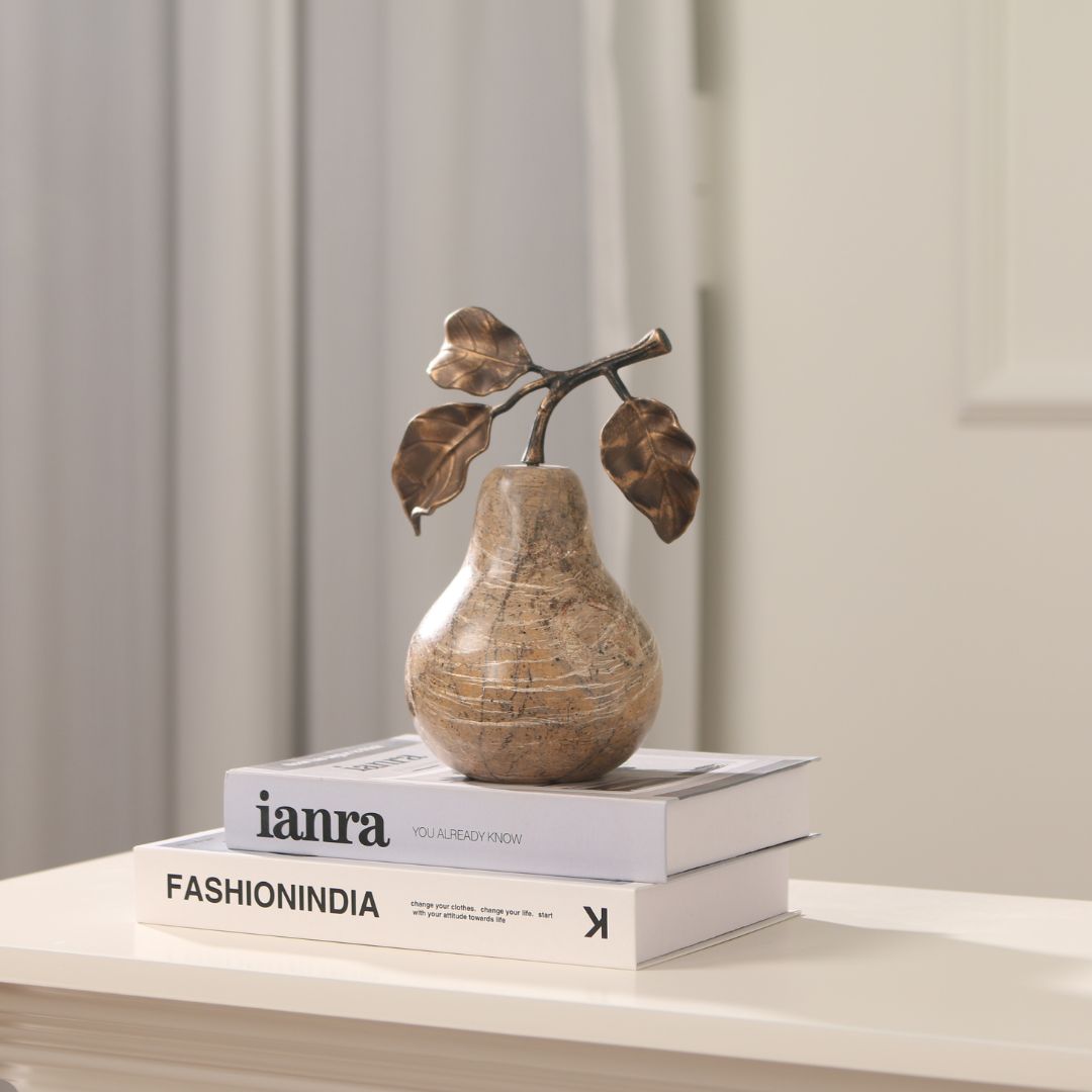 Pre-order 15 Days Delivery Pear Sculpture KA5167B - Home Decor Figurines - ebarza Furniture UAE | Shop Modern Furniture in Abu Dhabi & Dubai - مفروشات ايبازرا في الامارات | تسوق اثاث عصري وديكورات مميزة في دبي وابوظبي