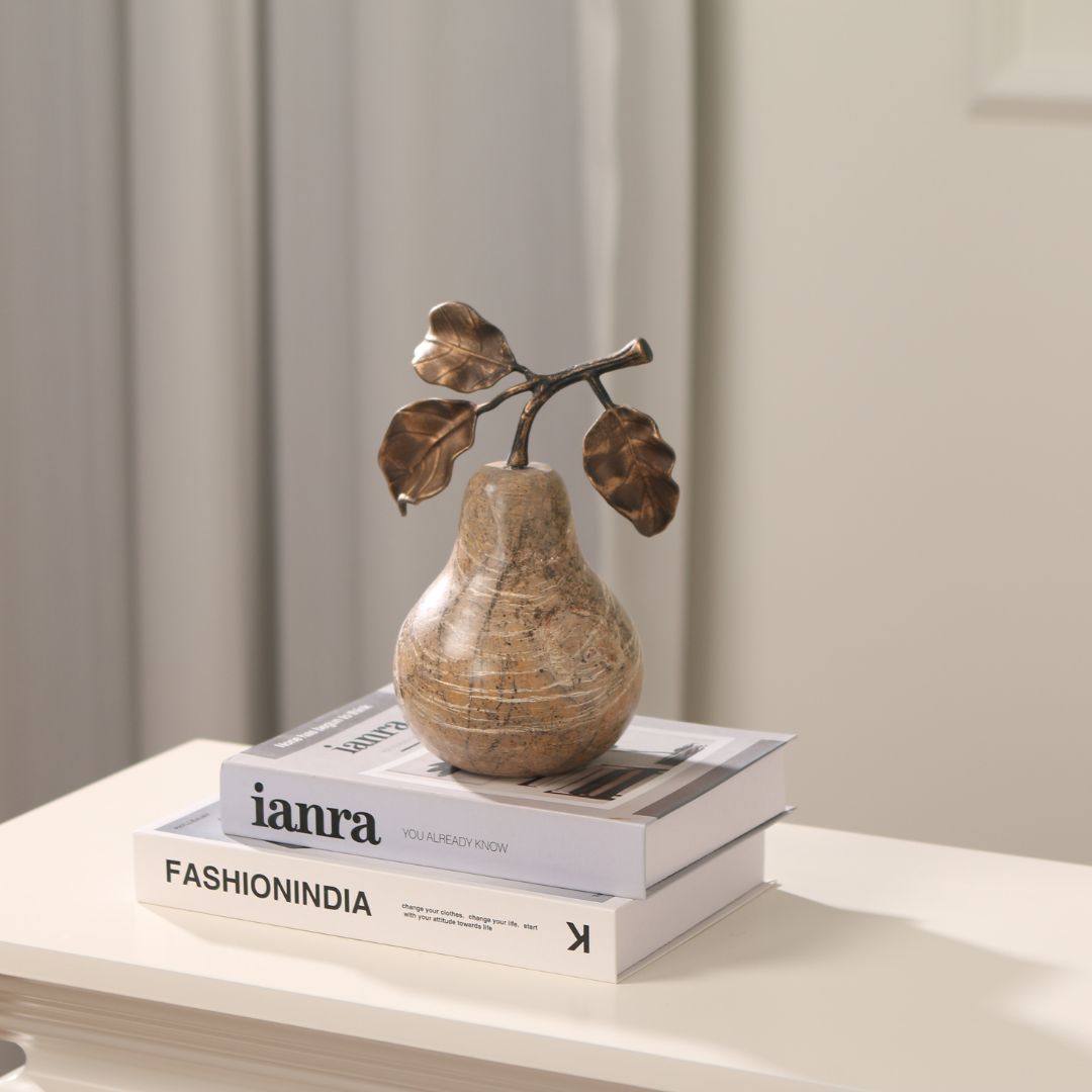 Pre-order 15 Days Delivery Pear Sculpture KA5167B - Home Decor Figurines - ebarza Furniture UAE | Shop Modern Furniture in Abu Dhabi & Dubai - مفروشات ايبازرا في الامارات | تسوق اثاث عصري وديكورات مميزة في دبي وابوظبي