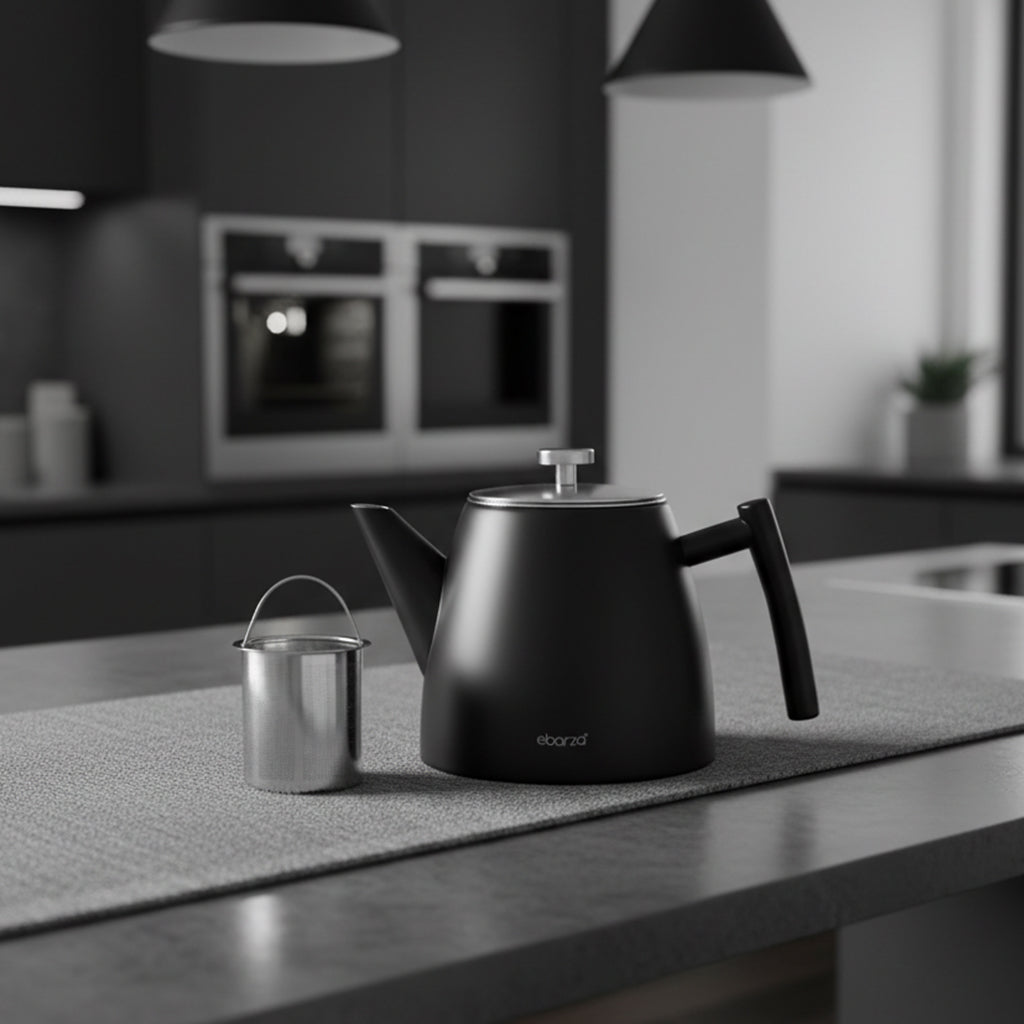 Pre-order 15 Days Delivery Double Wall Teapot With Infuser T0802-4A (1200ml) - Coffee and Tea Pots - ebarza Furniture UAE | Shop Modern Furniture in Abu Dhabi & Dubai - مفروشات ايبازرا في الامارات | تسوق اثاث عصري وديكورات مميزة في دبي وابوظبي
