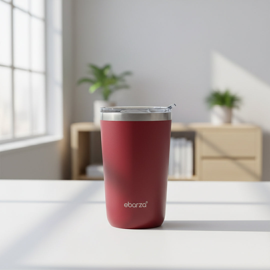 BEACON Mesa Travel Mug 590ML in red, durable drinkware with a secure lid, ideal for travel and daily use