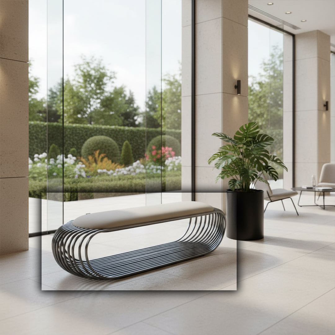 Pre-order 35 Days Delivery Stainless Steel Bench TSC628 - Benches - ebarza Furniture UAE | Shop Modern Furniture in Abu Dhabi & Dubai - مفروشات ايبازرا في الامارات | تسوق اثاث عصري وديكورات مميزة في دبي وابوظبي