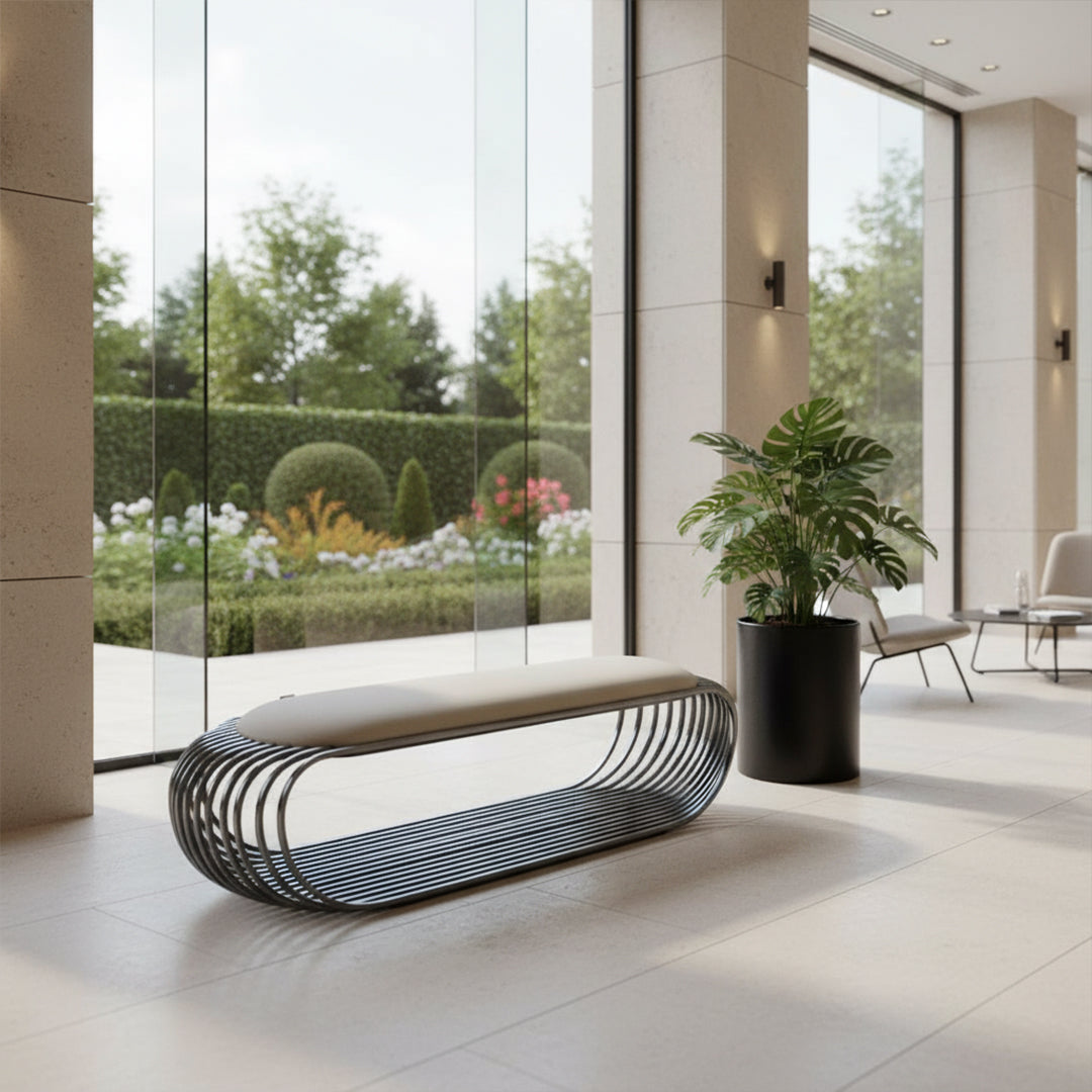 Pre-order 35 Days Delivery Stainless Steel Bench TSC628 - Benches - ebarza Furniture UAE | Shop Modern Furniture in Abu Dhabi & Dubai - مفروشات ايبازرا في الامارات | تسوق اثاث عصري وديكورات مميزة في دبي وابوظبي