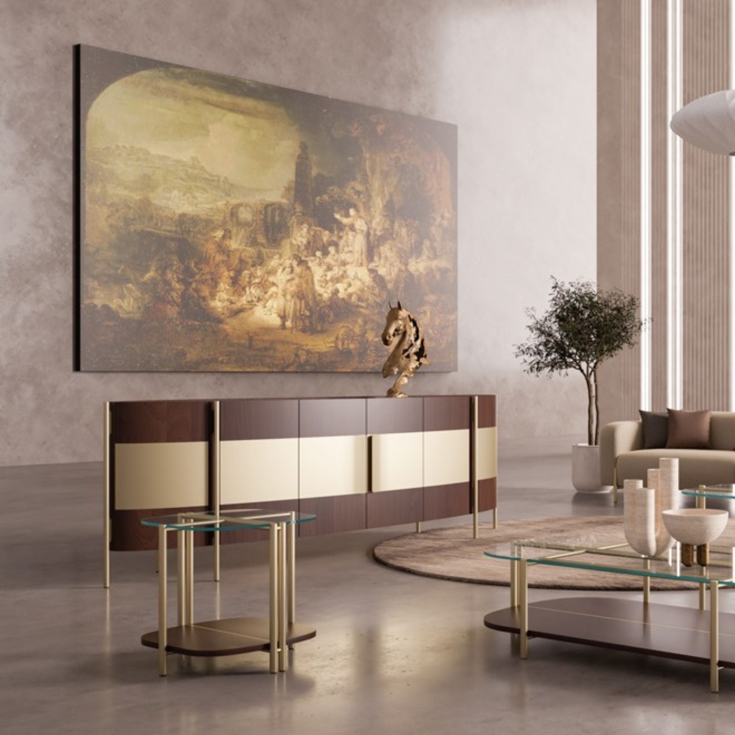 Vega Sideboard 268cm KONVEG001 -  Sideboards | خزانة جانبية فيجا 268 سم - ebarza Furniture UAE | Shop Modern Furniture in Abu Dhabi & Dubai - مفروشات ايبازرا في الامارات | تسوق اثاث عصري وديكورات مميزة في دبي وابوظبي