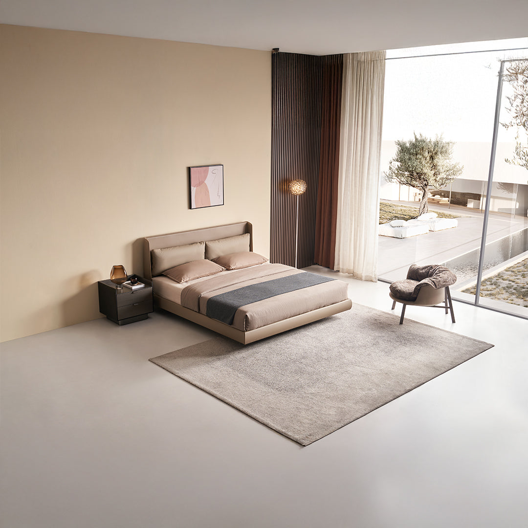 Queen Size Bed B030 - Queen - Bedsteads - ebarza Furniture UAE | Shop Modern Furniture in Abu Dhabi & Dubai - مفروشات ايبازرا في الامارات | تسوق اثاث عصري وديكورات مميزة في دبي وابوظبي