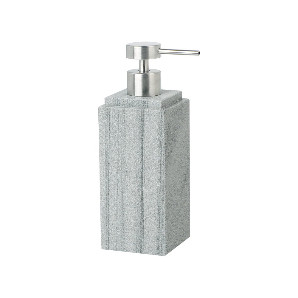 Australian Gray Marble Square Tall Hand Sanitizer Bottle (Silver Nozzle) SBM893-1 - Bathroom Accessories - ebarza Furniture UAE | Shop Modern Furniture in Abu Dhabi & Dubai - مفروشات ايبازرا في الامارات | تسوق اثاث عصري وديكورات مميزة في دبي وابوظبي