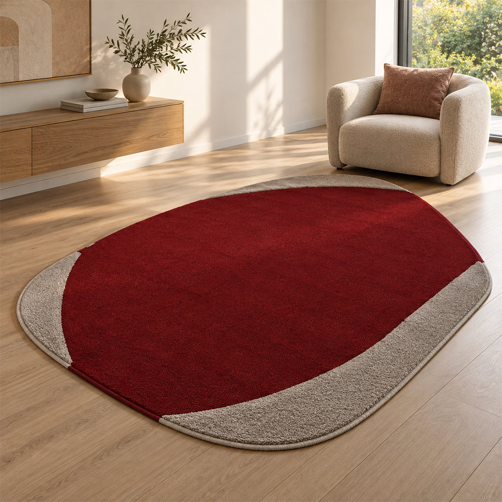 375x270 CM SHELL-02 Round Rug - INNER (BOUNTY 20)-375x270-BROWN 88 (OUTER-C1631) - SH-02