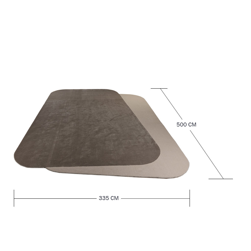 500X335 Cm SHIFT-01 Handmade Rug - TOP BROWN 88 (1631) - BOTTOM (C1901) - SHI-01