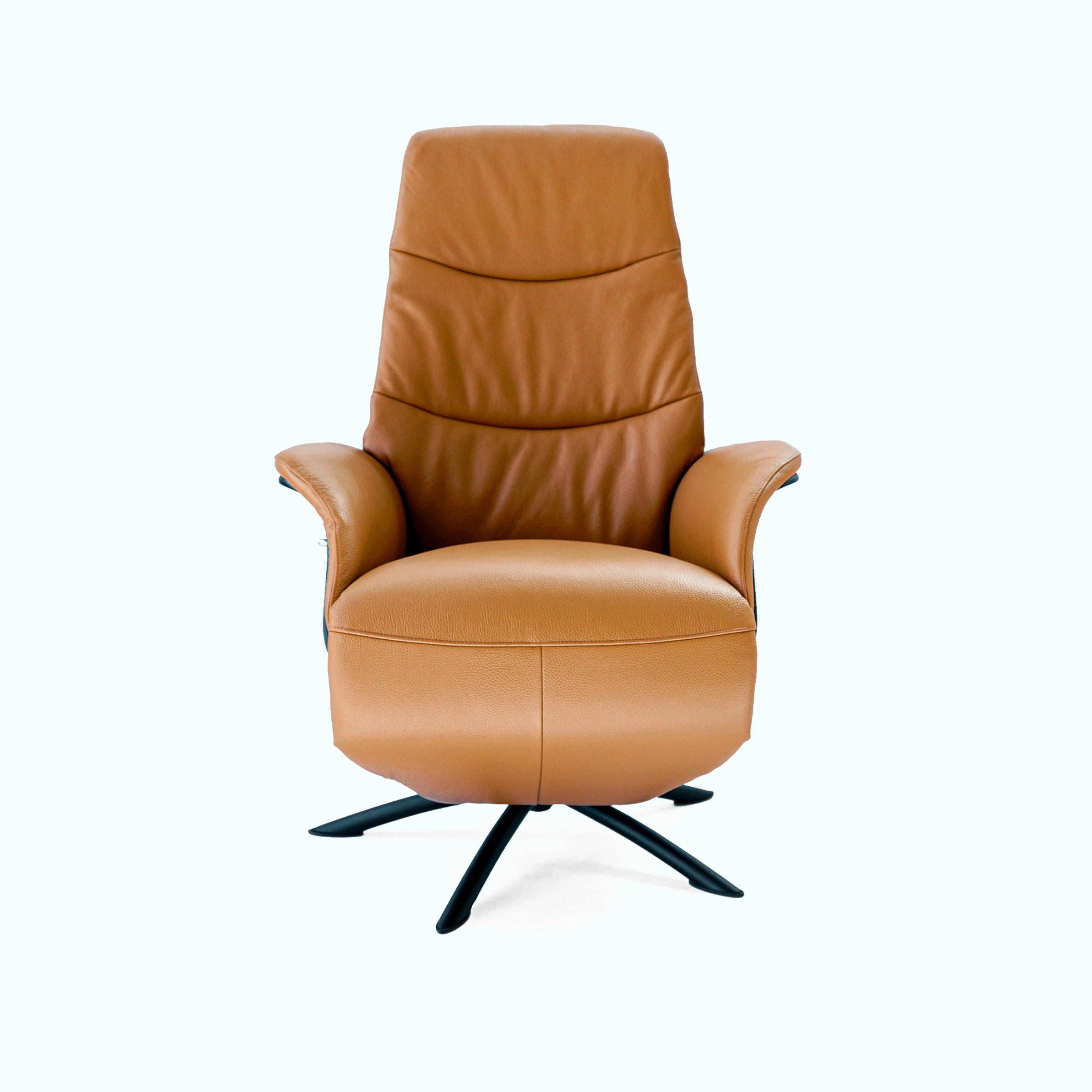 Swivel and Recliner Lounge Chair With Black Legs SL-HJ3462 - Lounge Chairs - ebarza Furniture UAE | Shop Modern Furniture in Abu Dhabi & Dubai - مفروشات ايبازرا في الامارات | تسوق اثاث عصري وديكورات مميزة في دبي وابوظبي