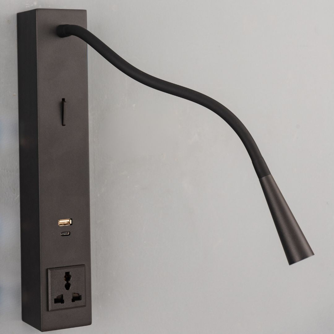 Sage Hotel Style Headboard/ Wall Reading Lamp Sage-Ez-WL(A)-02BK - Wall Lamps - ebarza Furniture UAE | Shop Modern Furniture in Abu Dhabi & Dubai - مفروشات ايبازرا في الامارات | تسوق اثاث عصري وديكورات مميزة في دبي وابوظبي