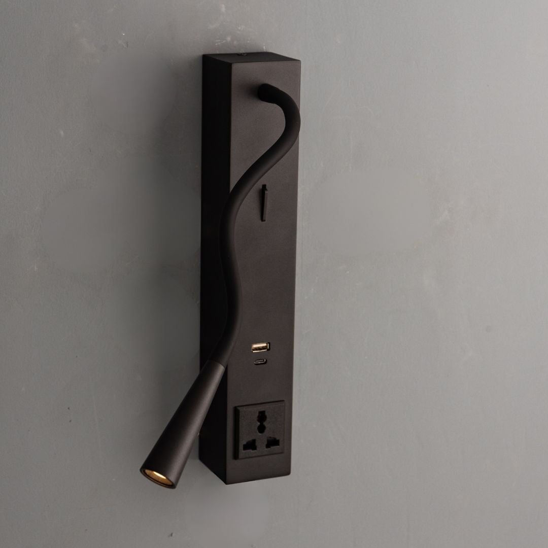 Sage Hotel Style Headboard/ Wall Reading Lamp Sage-Ez-WL(A)-02BK - Wall Lamps - ebarza Furniture UAE | Shop Modern Furniture in Abu Dhabi & Dubai - مفروشات ايبازرا في الامارات | تسوق اثاث عصري وديكورات مميزة في دبي وابوظبي