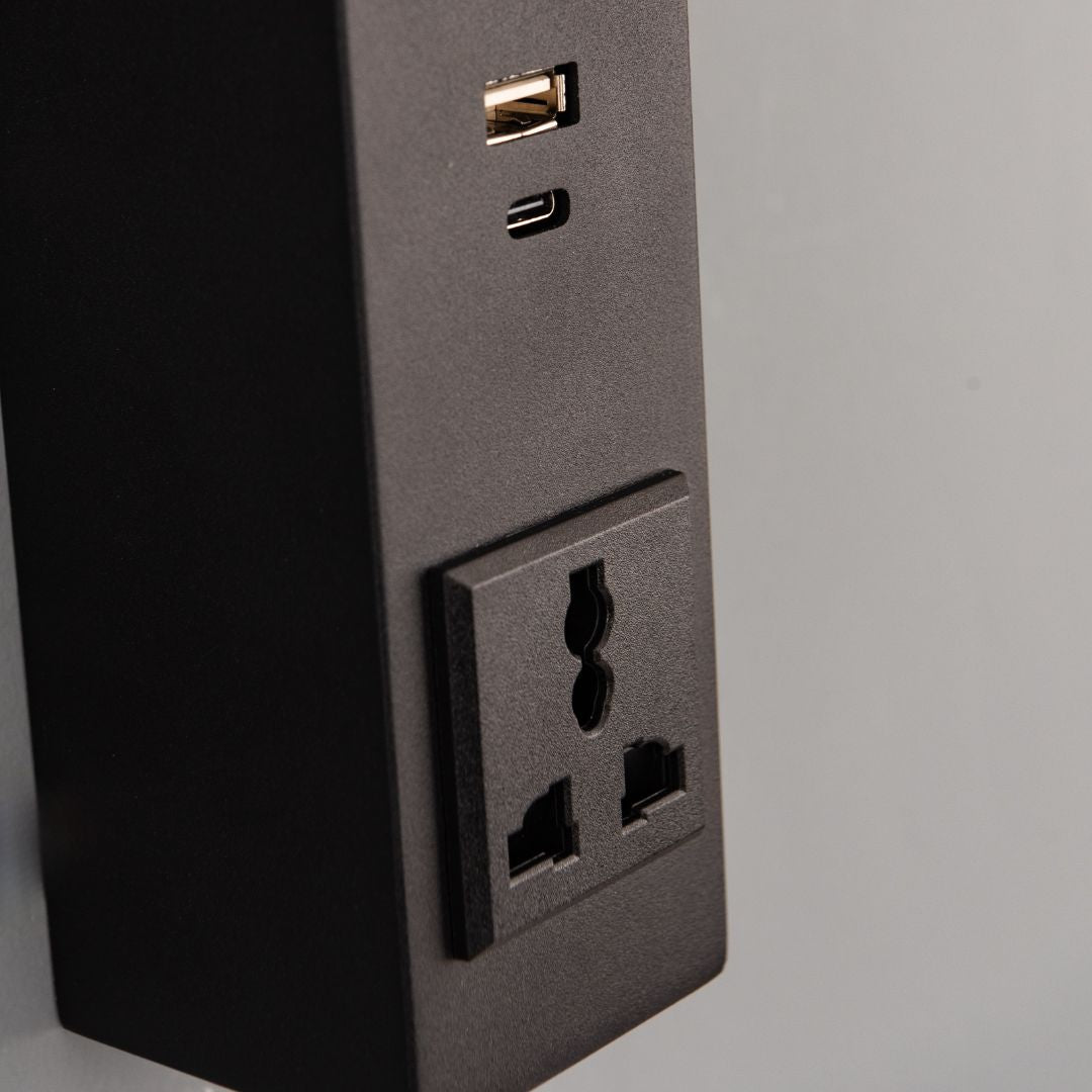 Sage Hotel Style Headboard/ Wall Reading Lamp Sage-Ez-WL(A)-02BK - Wall Lamps - ebarza Furniture UAE | Shop Modern Furniture in Abu Dhabi & Dubai - مفروشات ايبازرا في الامارات | تسوق اثاث عصري وديكورات مميزة في دبي وابوظبي