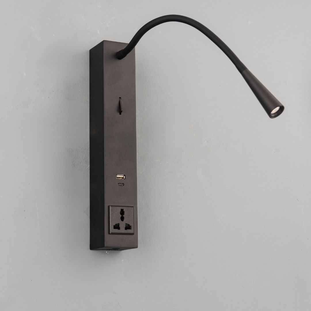 Sage Hotel Style Headboard/ Wall Reading Lamp Sage-Ez-WL(A)-02BK - Wall Lamps - ebarza Furniture UAE | Shop Modern Furniture in Abu Dhabi & Dubai - مفروشات ايبازرا في الامارات | تسوق اثاث عصري وديكورات مميزة في دبي وابوظبي