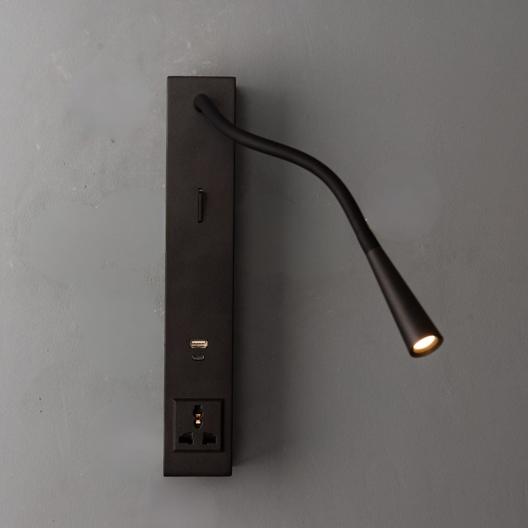 Sage Hotel Style Headboard/ Wall Reading Lamp Sage-Ez-WL(A)-02BK - Wall Lamps - ebarza Furniture UAE | Shop Modern Furniture in Abu Dhabi & Dubai - مفروشات ايبازرا في الامارات | تسوق اثاث عصري وديكورات مميزة في دبي وابوظبي