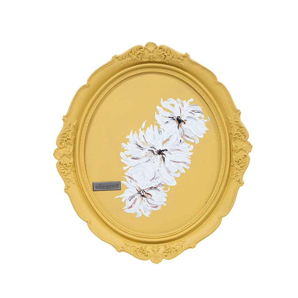 Handmade wall painting art by BEACON, 35x38cm, featuring intricate brushwork and vibrant colors for salon decor.