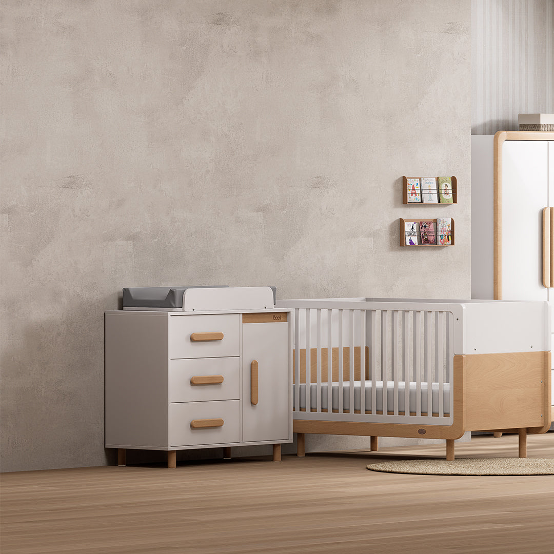 Scandi Baby Diaper Changing Station With Cabinet B-SC3DD/TEBH - B-CT/TE - B-SOLCP425