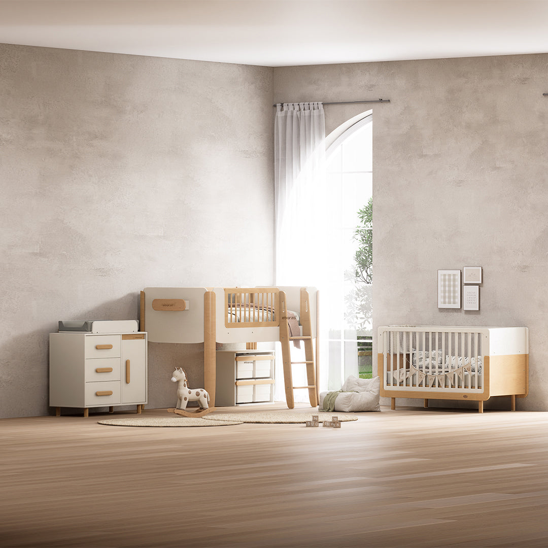 Scandi Baby Diaper Changing Station With Cabinet B-SC3DD/TEBH - B-CT/TE - B-SOLCP425