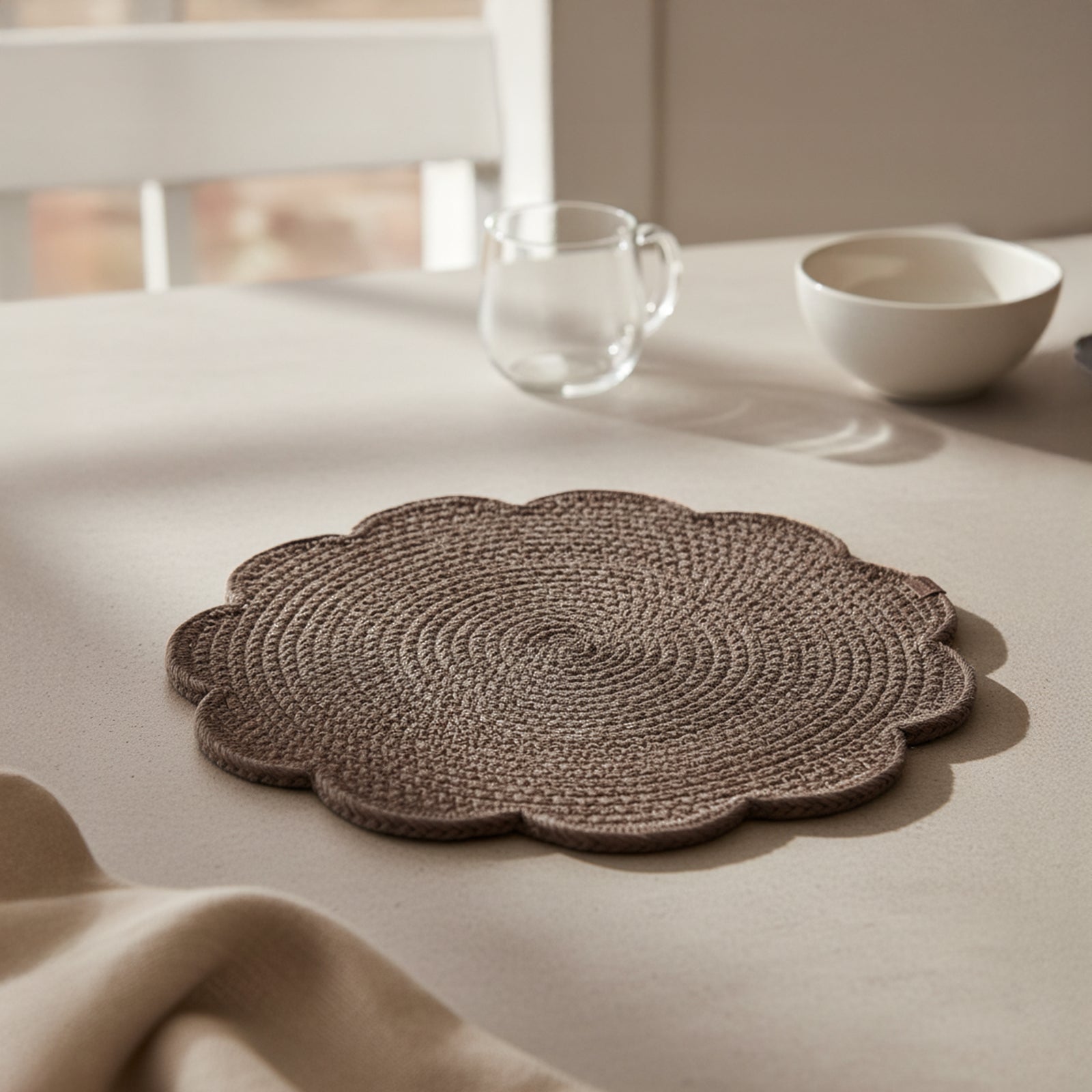 Sertica Paper Placemat - Taupe - KXYO-2430/Taupe - Placemats - ebarza Furniture UAE | Shop Modern Furniture in Abu Dhabi & Dubai - مفروشات ايبازرا في الامارات | تسوق اثاث عصري وديكورات مميزة في دبي وابوظبي