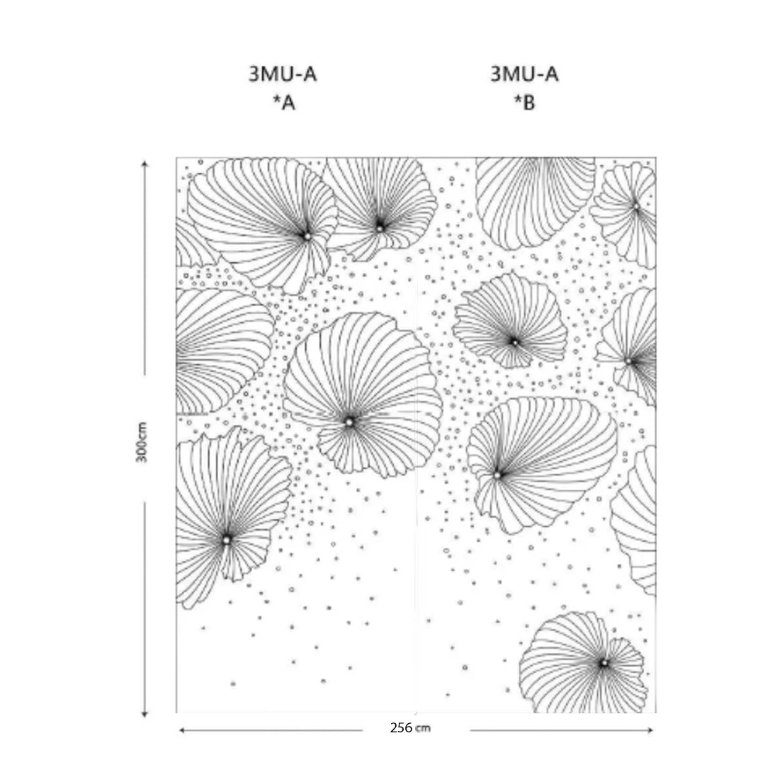 Set of 2 Lunar Bloom Textured Wall Fabric Wallcovering - 3MU-A14A/3MU-A14B - Wallpapers - ebarza Furniture UAE | Shop Modern Furniture in Abu Dhabi & Dubai - مفروشات ايبازرا في الامارات | تسوق اثاث عصري وديكورات مميزة في دبي وابوظبي
