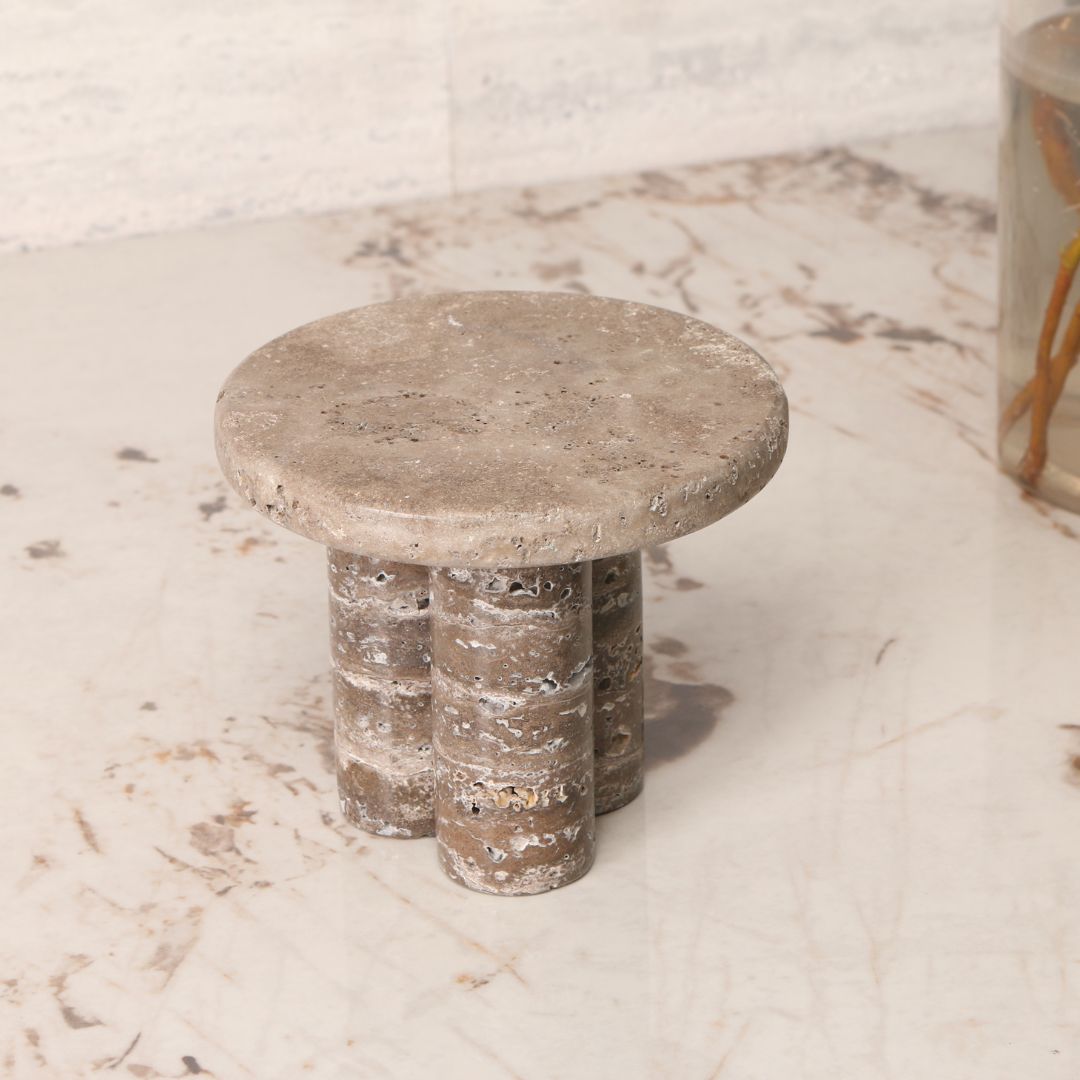 Pre-order 15 Days Delivery LIGHT BROWN Standing Marble Tray-L KC5040BL - Trays - ebarza Furniture UAE | Shop Modern Furniture in Abu Dhabi & Dubai - مفروشات ايبازرا في الامارات | تسوق اثاث عصري وديكورات مميزة في دبي وابوظبي