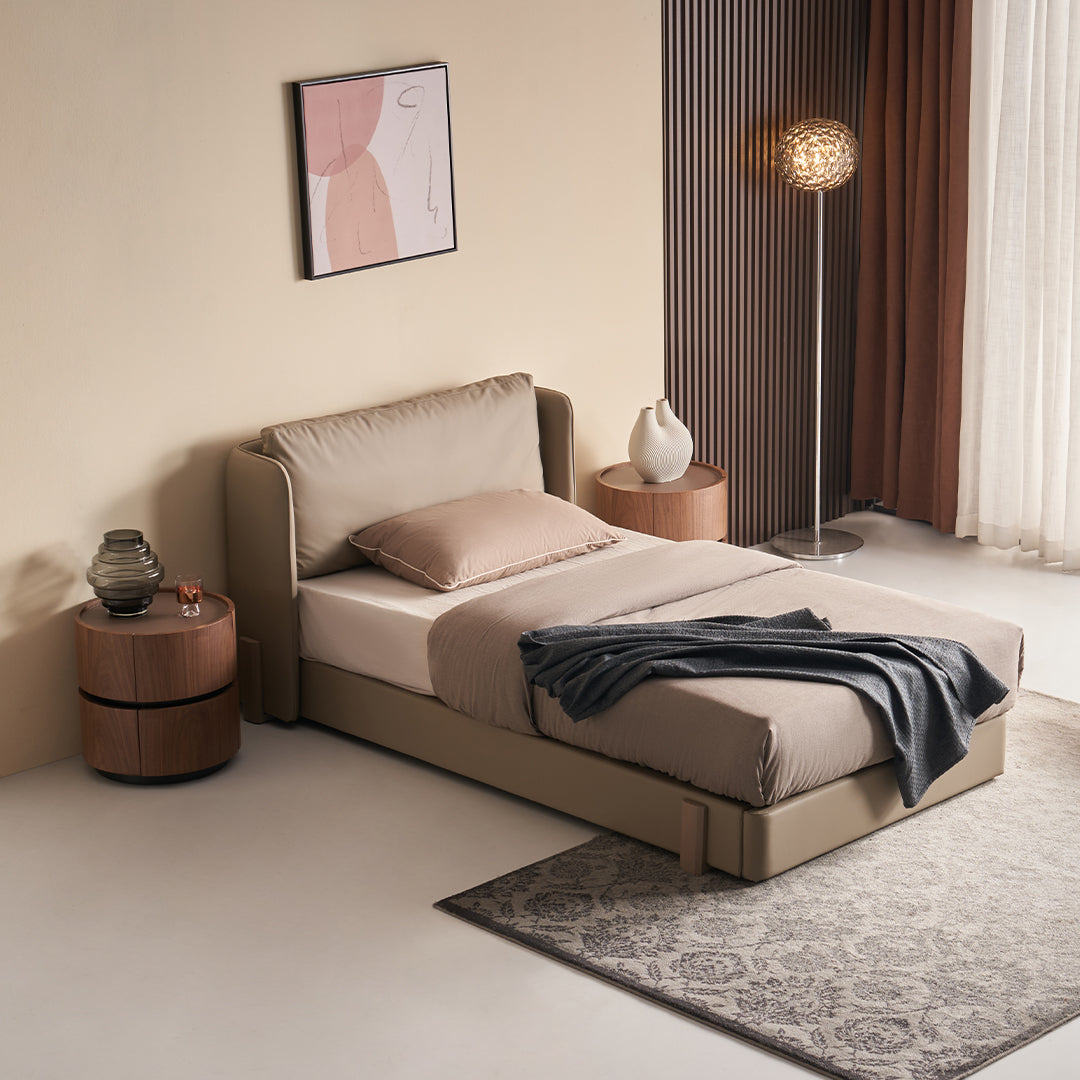 Single Size Bed B030 - Single - Bedsteads - ebarza Furniture UAE | Shop Modern Furniture in Abu Dhabi & Dubai - مفروشات ايبازرا في الامارات | تسوق اثاث عصري وديكورات مميزة في دبي وابوظبي