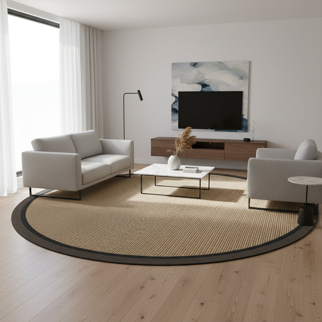 Sisal Carpet Madrid D300 CM CH-SSLMDRD-RL - Rugs - ebarza Furniture UAE | Shop Modern Furniture in Abu Dhabi & Dubai - مفروشات ايبازرا في الامارات | تسوق اثاث عصري وديكورات مميزة في دبي وابوظبي