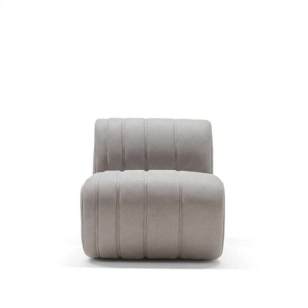 BEACON outdoor sofa center model LT-E-01BR with beige cushions and wooden frame, designed for outdoor lounging and comfort