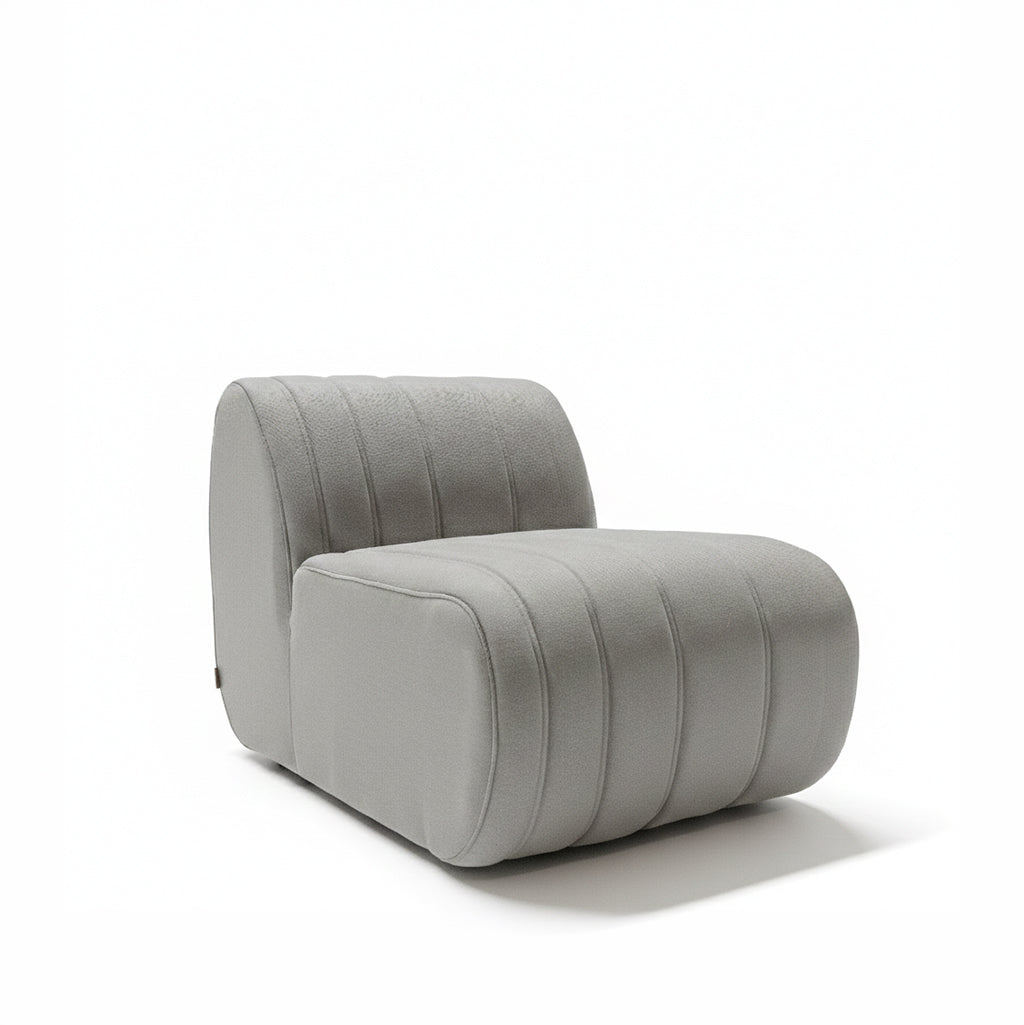 BEACON Duna outdoor sofa center model LT-E-01BR with brown cushions and a sturdy frame, ideal for outdoor lounging.