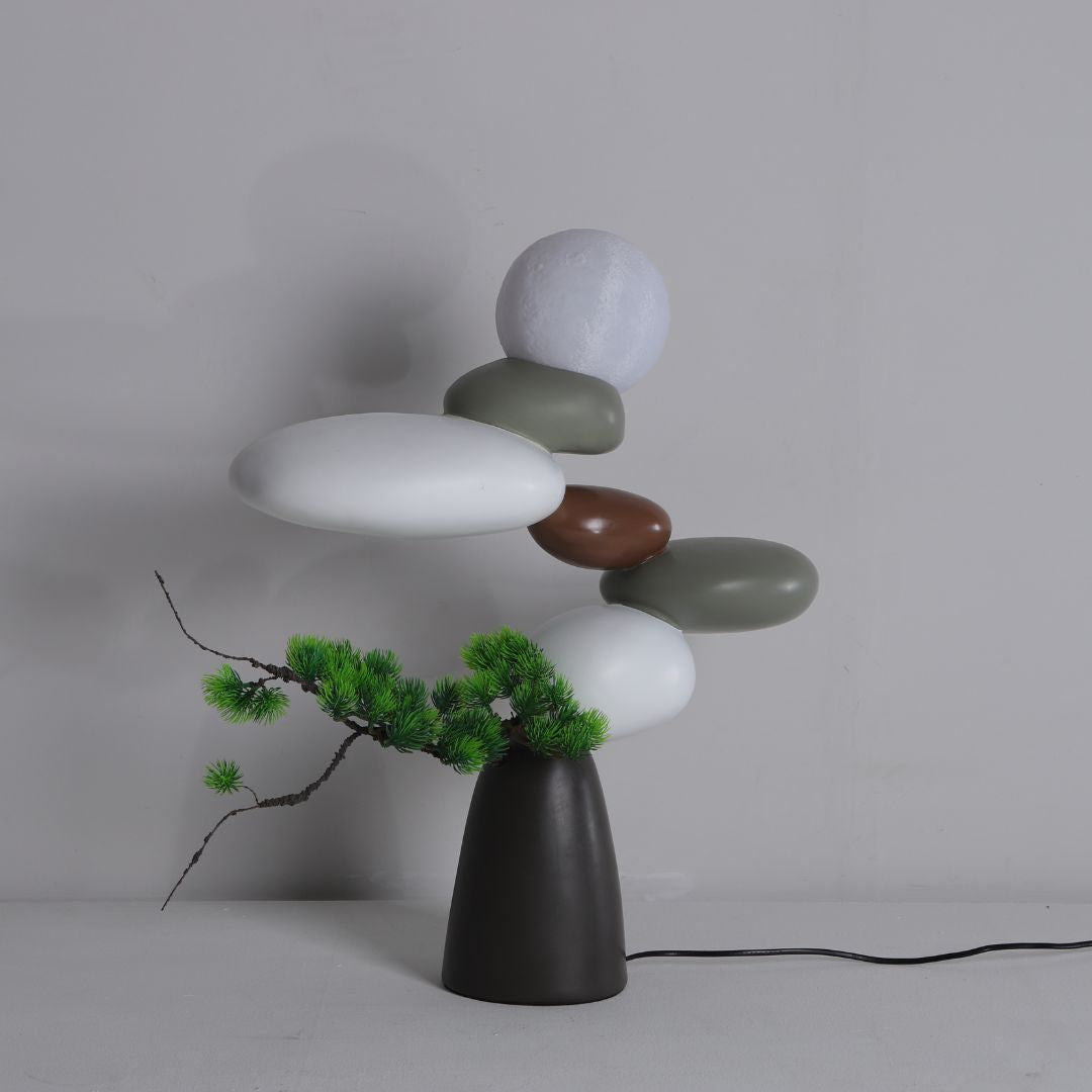 Step Stone Resin Table lamp HTD-2443 - Desk/table Lamps - ebarza Furniture UAE | Shop Modern Furniture in Abu Dhabi & Dubai - مفروشات ايبازرا في الامارات | تسوق اثاث عصري وديكورات مميزة في دبي وابوظبي