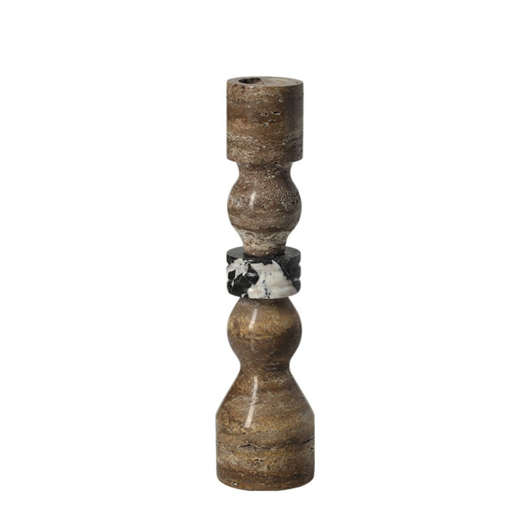 Pre-order 45 Days Delivery Stone String Marble Candlestick Gray-A FB-T25082A - Candle Holders - ebarza Furniture UAE | Shop Modern Furniture in Abu Dhabi & Dubai - مفروشات ايبازرا في الامارات | تسوق اثاث عصري وديكورات مميزة في دبي وابوظبي