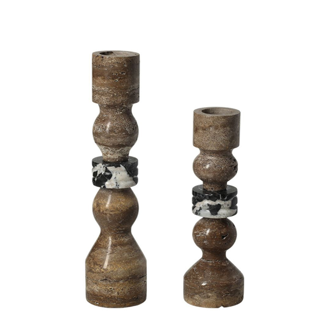 Gray marble Stone String candle holder by BEACON, featuring a sleek, modern design for decorative candle display.