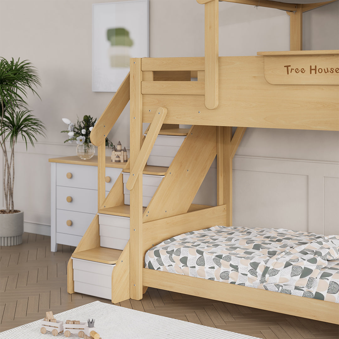 The King Tree House Double Kids Bed (mattress size 203x107x18cm) BK-PSPMATC/20310718 - BK-THKSLB/TEBH - BA-KSBRF/BH - BA-KSBCK/BH - BK-NESSV24/TEBH - BKT-KSBTC/WG - Kids Beds - ebarza Furniture UAE | Shop Modern Furniture in Abu Dhabi & Dubai - مفروشات ايبازرا في الامارات | تسوق اثاث عصري وديكورات مميزة في دبي وابوظبي