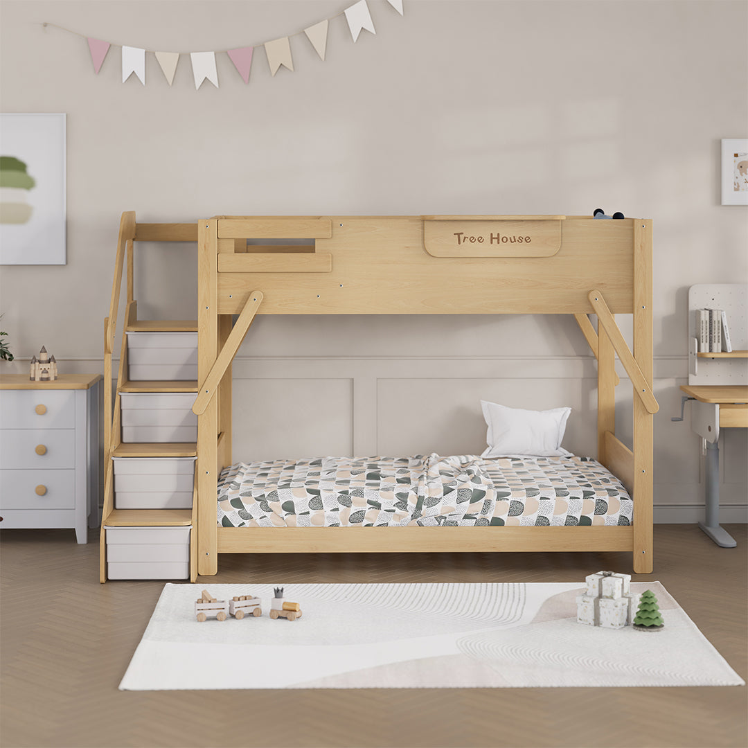 The King Tree House Double Kids Bed (mattress size 203x107x18cm) BK-PSPMATC/20310718 - BK-THKSLB/TEBH - BA-KSBRF/BH - BA-KSBCK/BH - BK-NESSV24/TEBH - BKT-KSBTC/WG - Kids Beds - ebarza Furniture UAE | Shop Modern Furniture in Abu Dhabi & Dubai - مفروشات ايبازرا في الامارات | تسوق اثاث عصري وديكورات مميزة في دبي وابوظبي