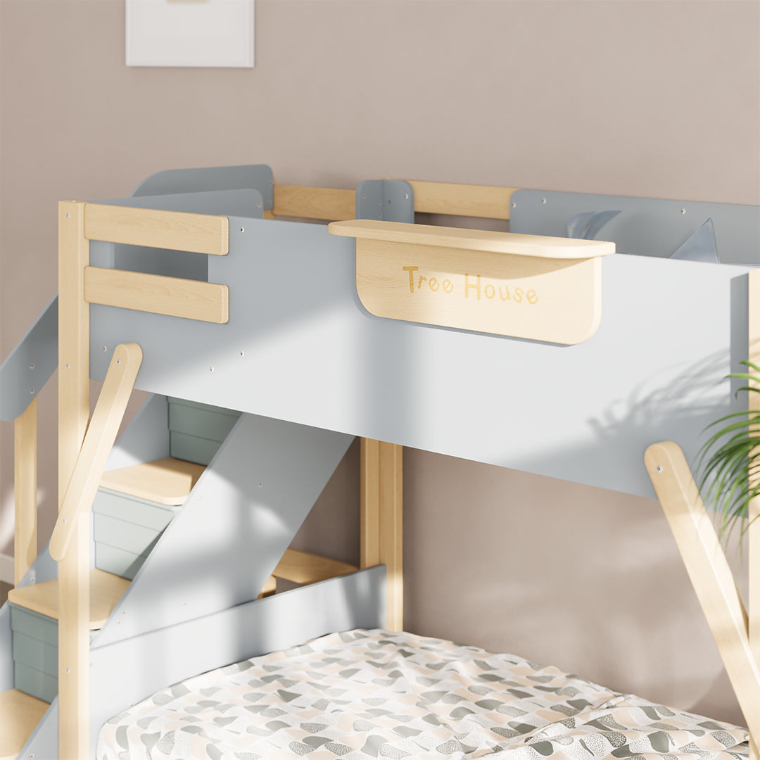 The King Tree House Double Kids Bed (mattress size 203x107x18cm) BK-PSPMATC/20310718 - BK-THKSLB/TEBH - BA-KSBRF/BH - BA-KSBCK/BH - BK-NESSV24/TEBH - BKT-KSBTC/WG - Kids Beds - ebarza Furniture UAE | Shop Modern Furniture in Abu Dhabi & Dubai - مفروشات ايبازرا في الامارات | تسوق اثاث عصري وديكورات مميزة في دبي وابوظبي