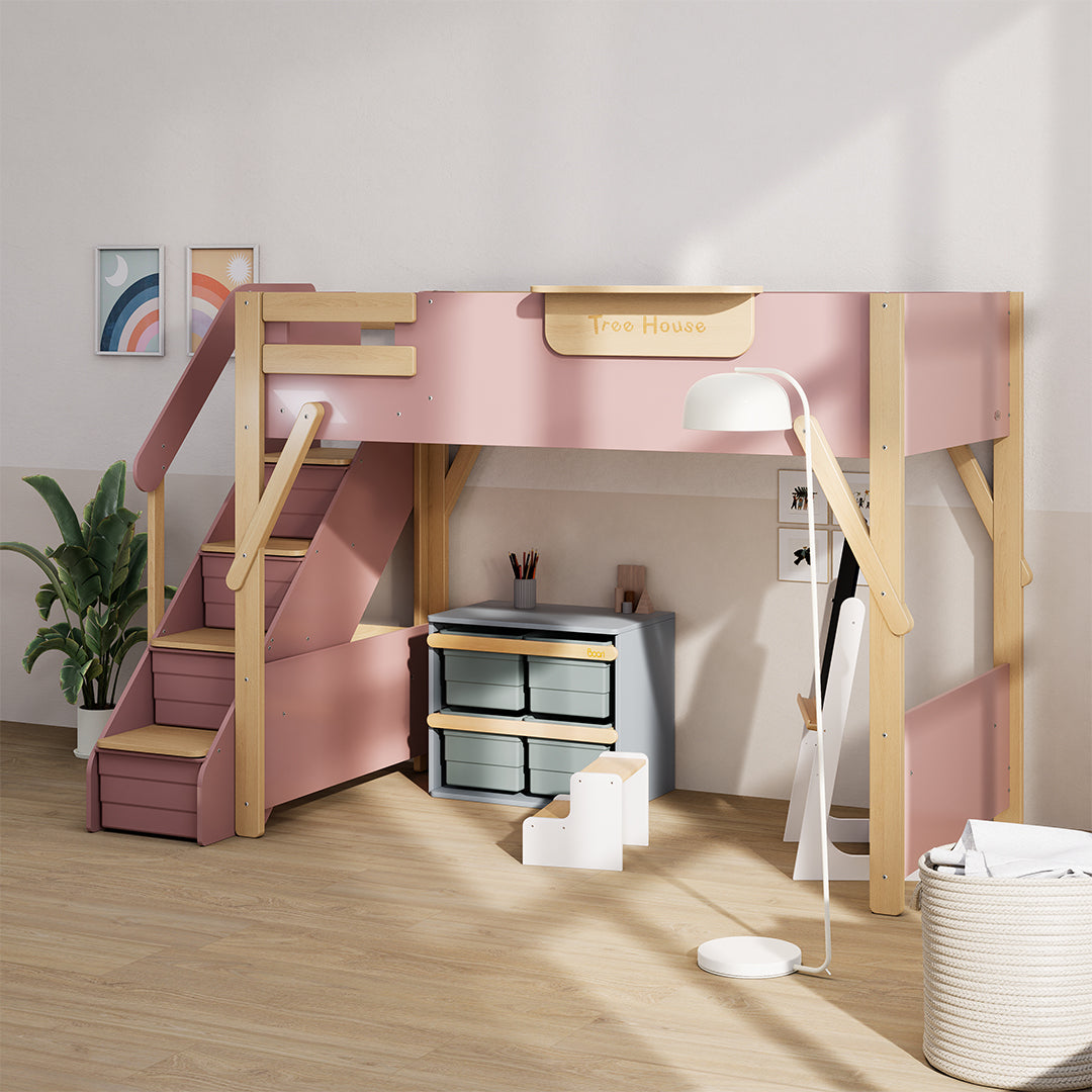 The King Tree House Double Kids Bed (mattress size 203x107x18cm) BK-PSPMATC/20310718 - BK-THKSLB/TEBH - BA-KSBRF/BH - BA-KSBCK/BH - BK-NESSV24/TEBH - BKT-KSBTC/WG - Kids Beds - ebarza Furniture UAE | Shop Modern Furniture in Abu Dhabi & Dubai - مفروشات ايبازرا في الامارات | تسوق اثاث عصري وديكورات مميزة في دبي وابوظبي