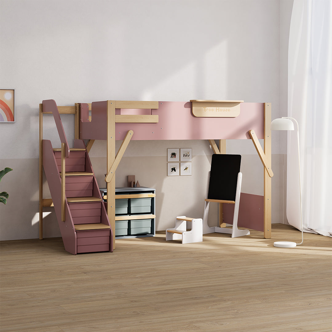 The King Tree House Double Kids Bed (mattress size 203x107x18cm) BK-PSPMATC/20310718 - BK-THKSLB/TEBH - BA-KSBRF/BH - BA-KSBCK/BH - BK-NESSV24/TEBH - BKT-KSBTC/WG - Kids Beds - ebarza Furniture UAE | Shop Modern Furniture in Abu Dhabi & Dubai - مفروشات ايبازرا في الامارات | تسوق اثاث عصري وديكورات مميزة في دبي وابوظبي