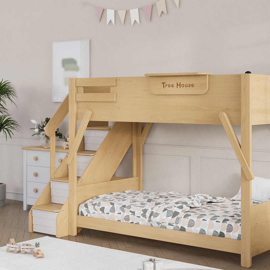 The King Tree House Double Kids Bed (mattress size 203x107x18cm) BK-PSPMATC/20310718 - BK-THKSLB/TEBH - BA-KSBRF/BH - BA-KSBCK/BH - BK-NESSV24/TEBH - BKT-KSBTC/WG - Kids Beds - ebarza Furniture UAE | Shop Modern Furniture in Abu Dhabi & Dubai - مفروشات ايبازرا في الامارات | تسوق اثاث عصري وديكورات مميزة في دبي وابوظبي